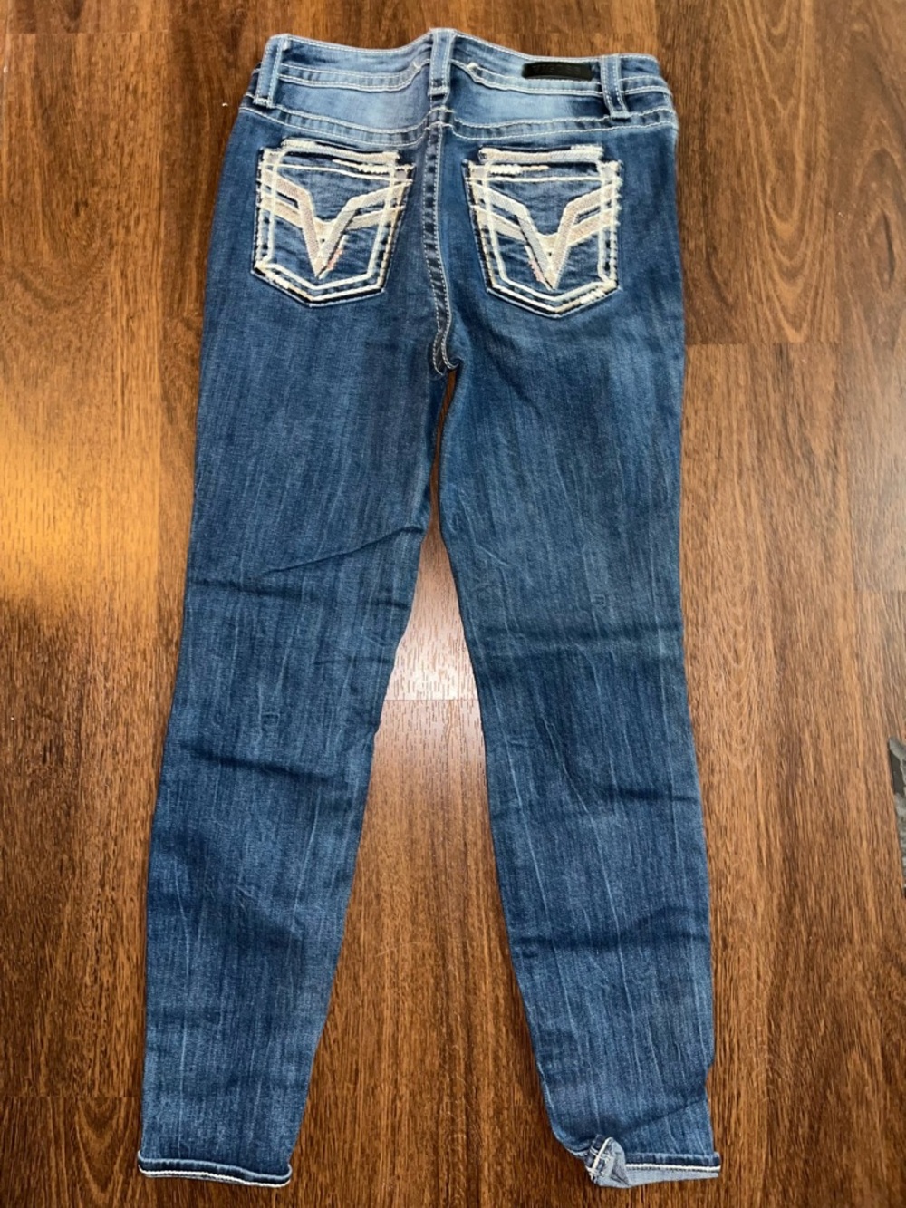 Vigoss Blue Denim Jeans with Contrast Stitching - Picture 2 of 3